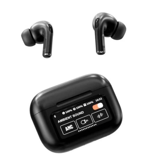 A9 Pro Wireless Airpods With ANC/ENC, Noise Cancellation & Touch Control/Display