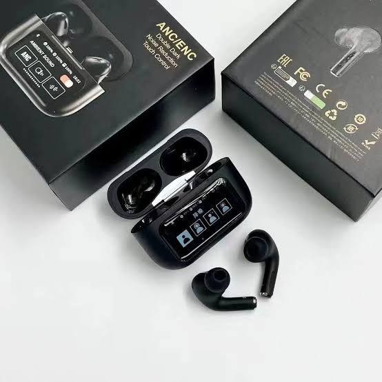 A9 Pro Wireless Airpods With ANC/ENC, Noise Cancellation & Touch Control/Display